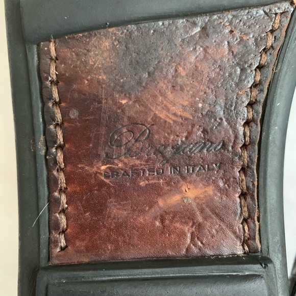 Men’s Shoes Hand Crafted BRAGANO Italian Brown Leather Straps Sandals Slipons - Picture 7 of 7